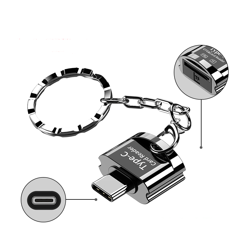 Micro SD to Type-C Card Reader with Keychain